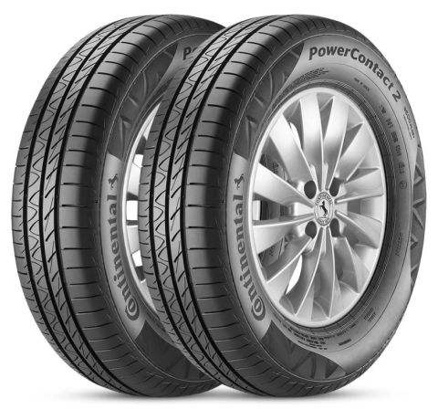 Kit 2 Pneu Continental Aro 15 185/60R15 84H Powercontact 2 Kit 2 Pneu Continental Aro 15 185/60R15 84H Powercontact 2